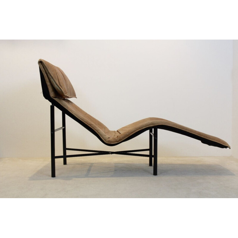 Vintage scandinavian Skye lounge chair for Ikea in cognac leather 1970s