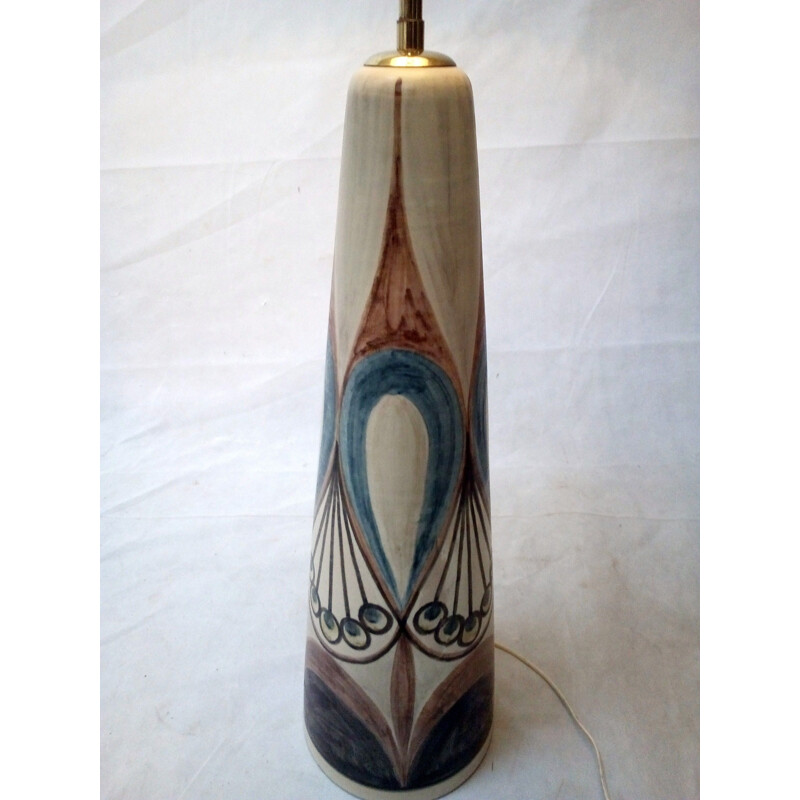 Vintage floorlamp for Søholm in ceramic and brass