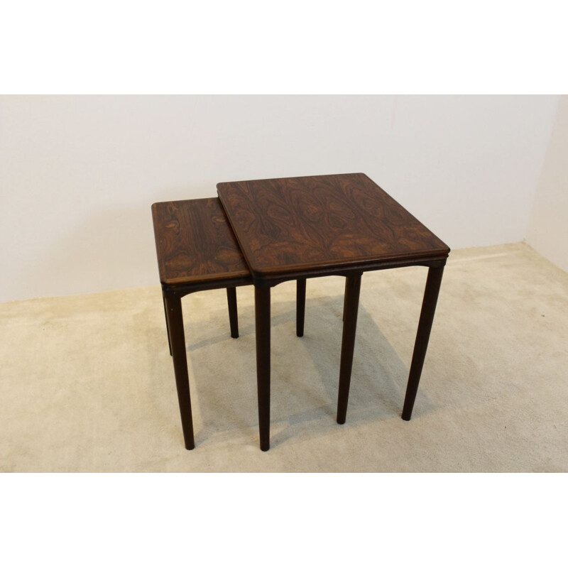 Tables gigognes vintage en chêne par E. W. Bach  pour Toften, Danemark 1960