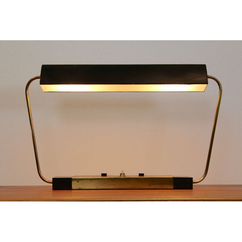 Brass table lamp by Stilnovo
