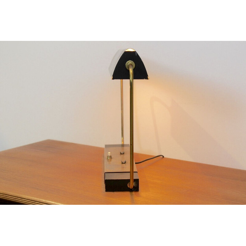 Brass table lamp by Stilnovo