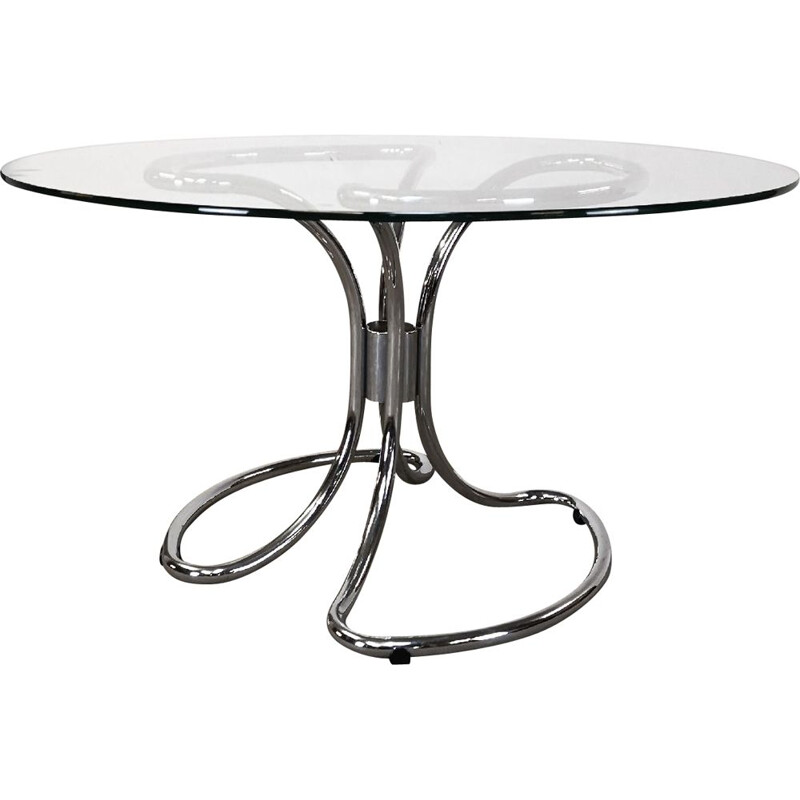 Vintage steel table by Giotto Stoppino