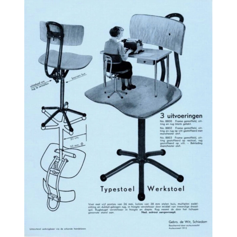 Adjustable office chair by Toon De Wit