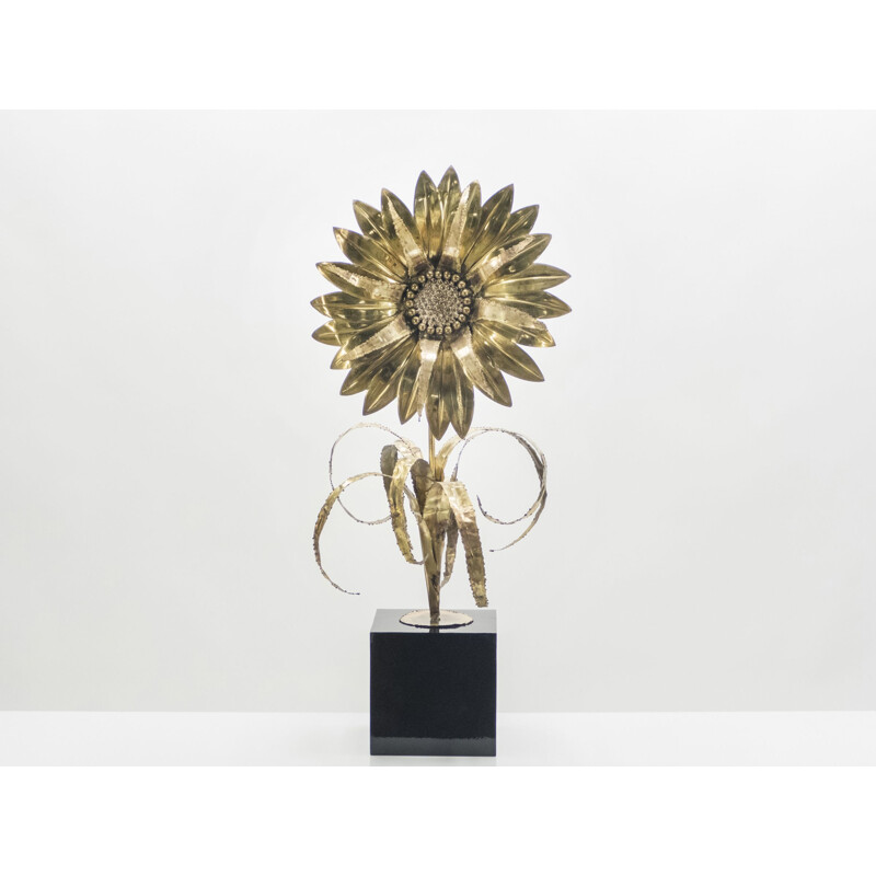 Sunflower lamp in brass by Maison Jansen