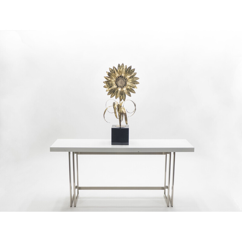 Sunflower lamp in brass by Maison Jansen