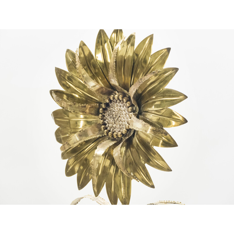 Sunflower lamp in brass by Maison Jansen
