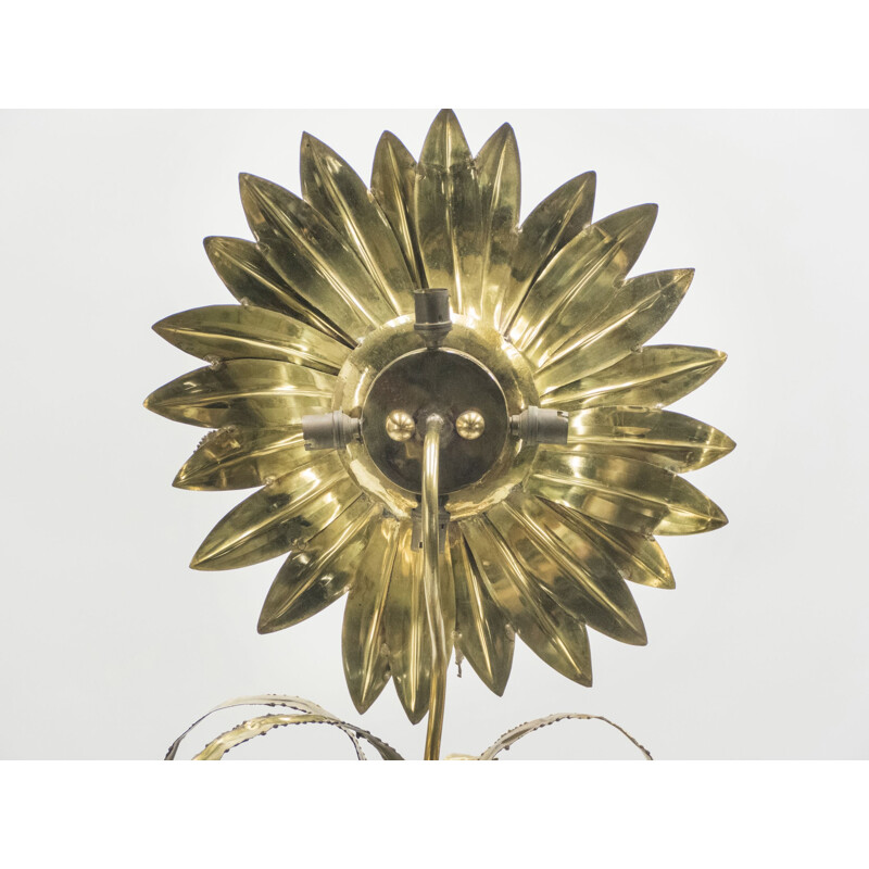 Sunflower lamp in brass by Maison Jansen