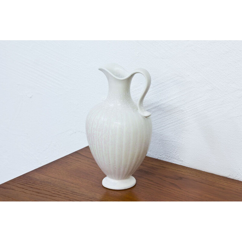 Vase blanc vintage par Gunnar Nylund pour Rörstrand
