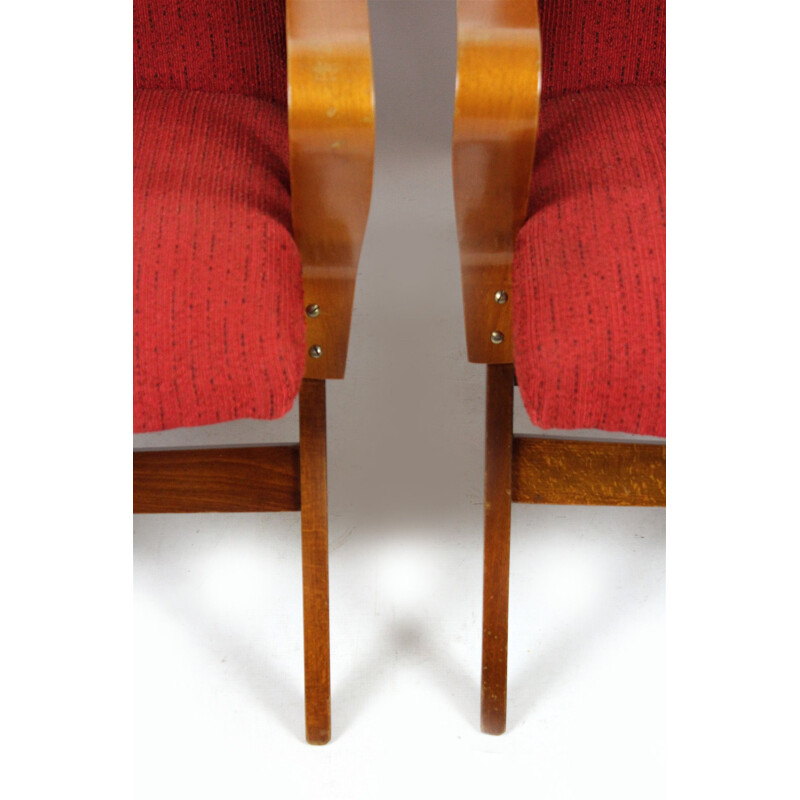 Suite de 2 fauteuils vintage par Tatra