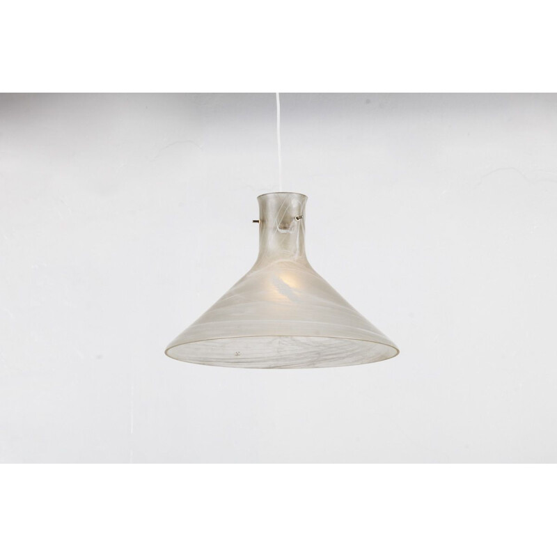 Suspension vintage en verre moderniste par Peill et Putzler