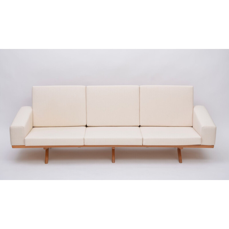 Vintage sofa for AS Vejen in yellow fabric and oakwood 1960