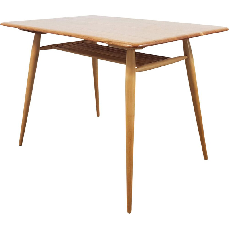 Table vintage en orme massif par Lucian Ercolani