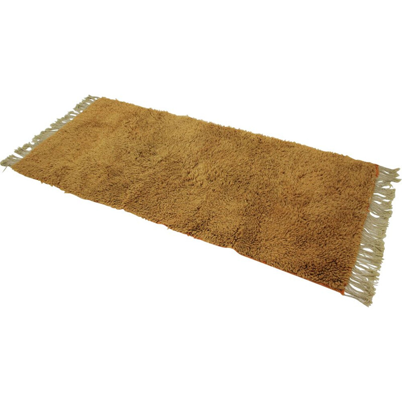 Scandinavian carpet in brown wool