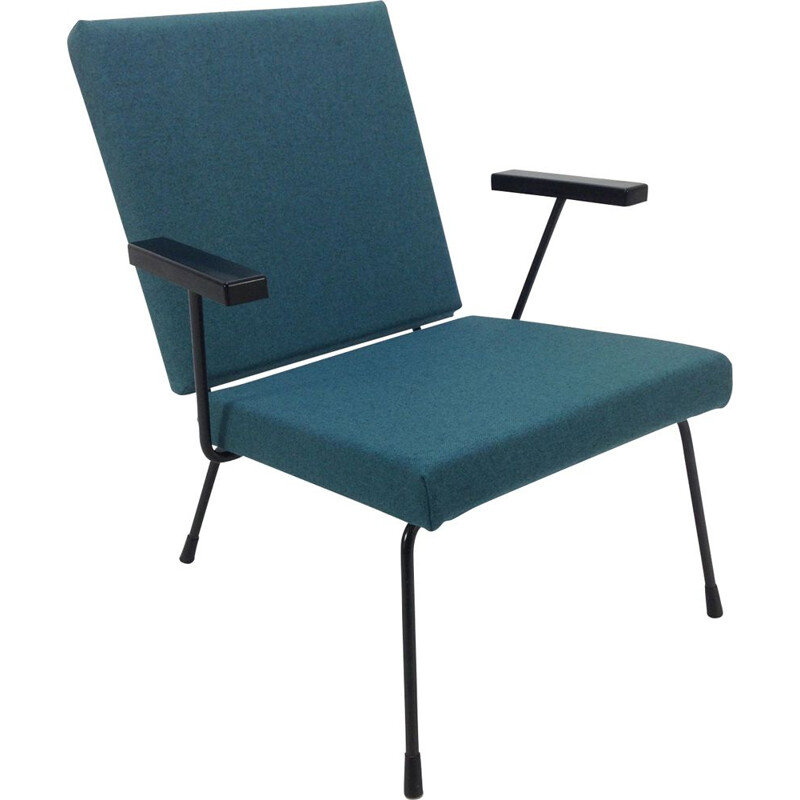 Blue armchair by Wim Rietveld for Gispen