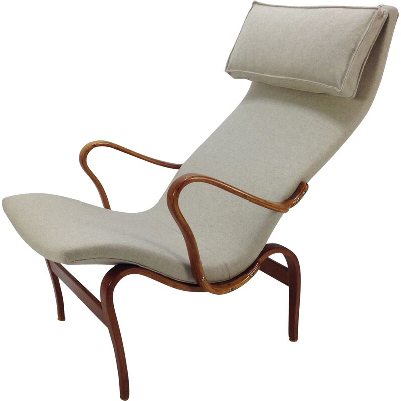 Grey Pernilla armchair by Bruno Mathsson