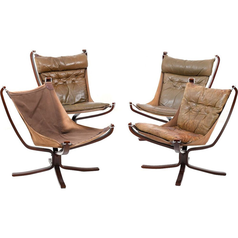 Set of 4 Falcon Lounge Chairs by Sigurd Ressell