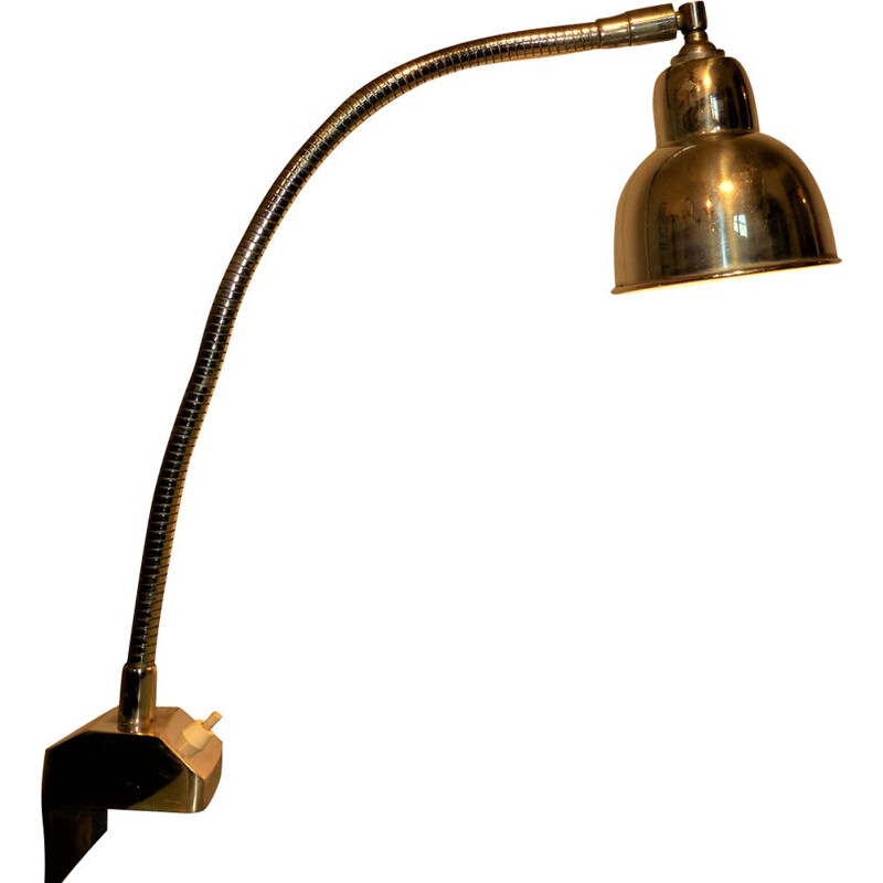 Lampe vintage française en métal chromé 1960