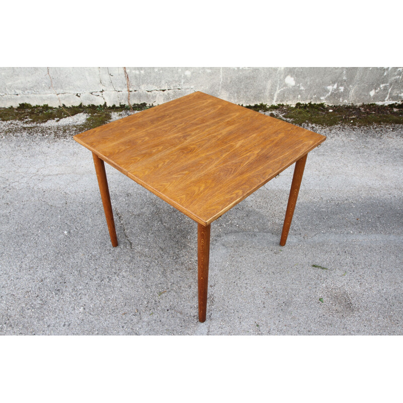 Vintage french extendable table in oakwood 1960