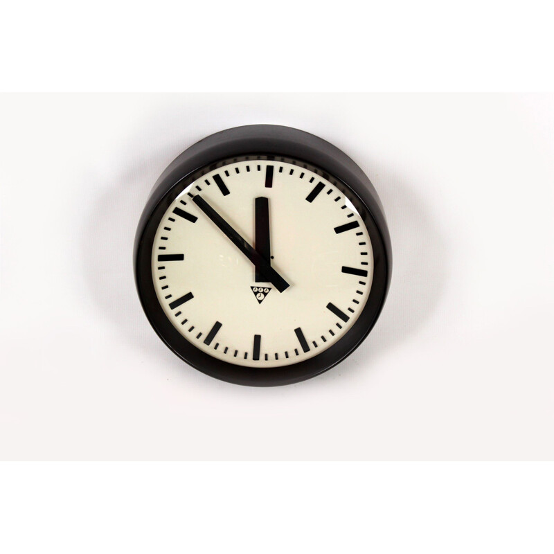 Horloge vintage pour Pragotron en bakélite 1950