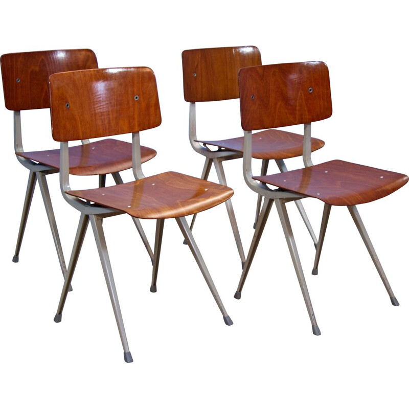 Set of 4 Result chairs by Friso Kramer