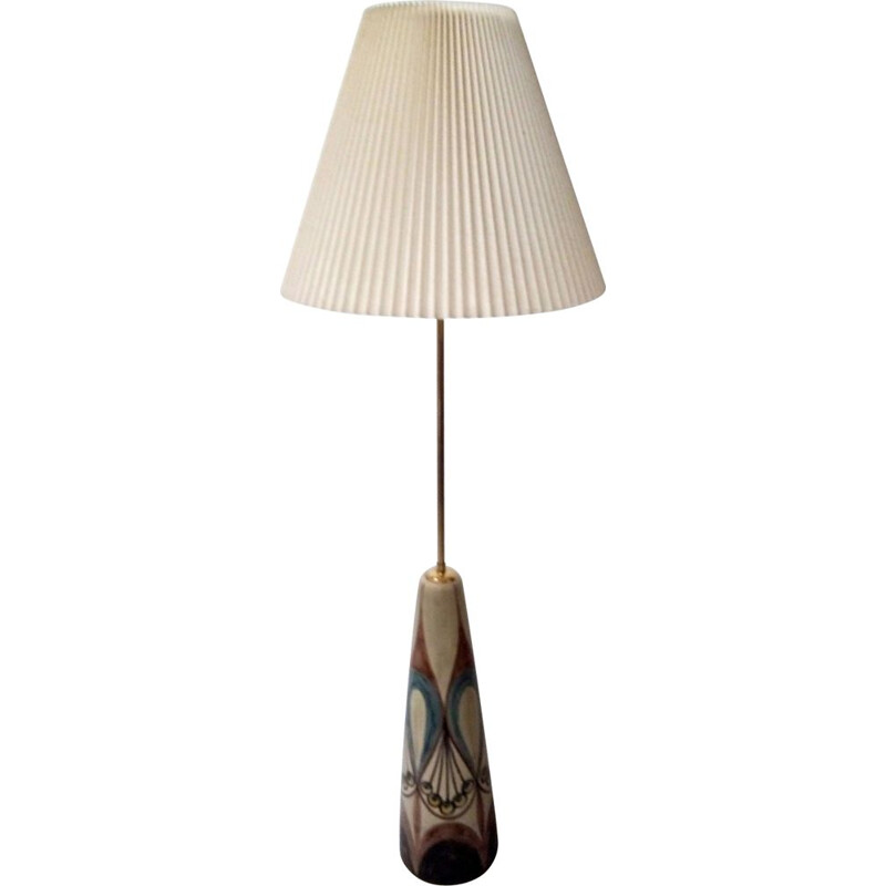 Vintage floorlamp for Søholm in ceramic and brass