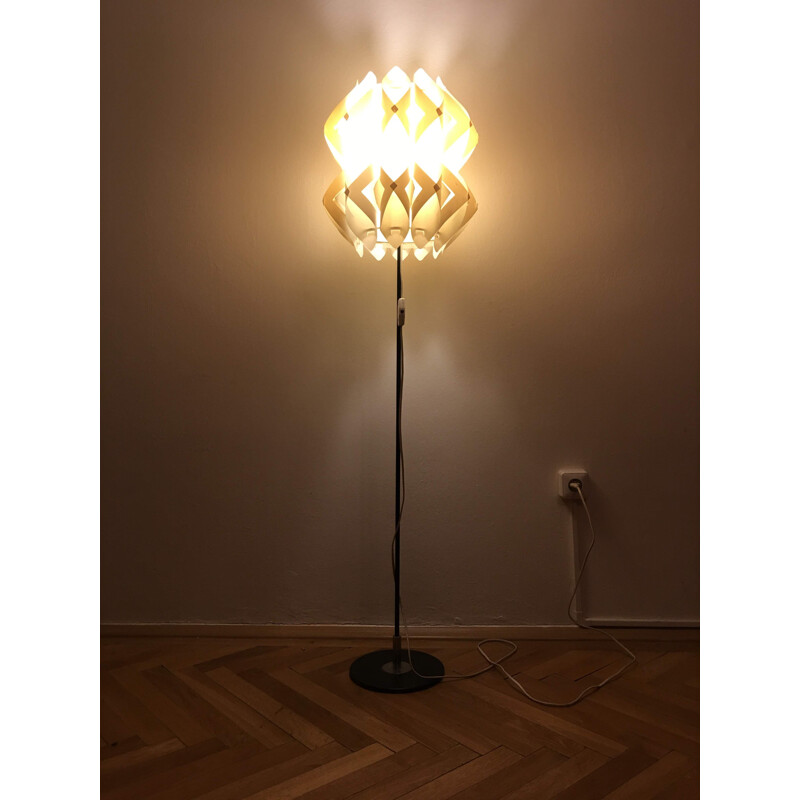 Witte vintage vloerlamp, 1960