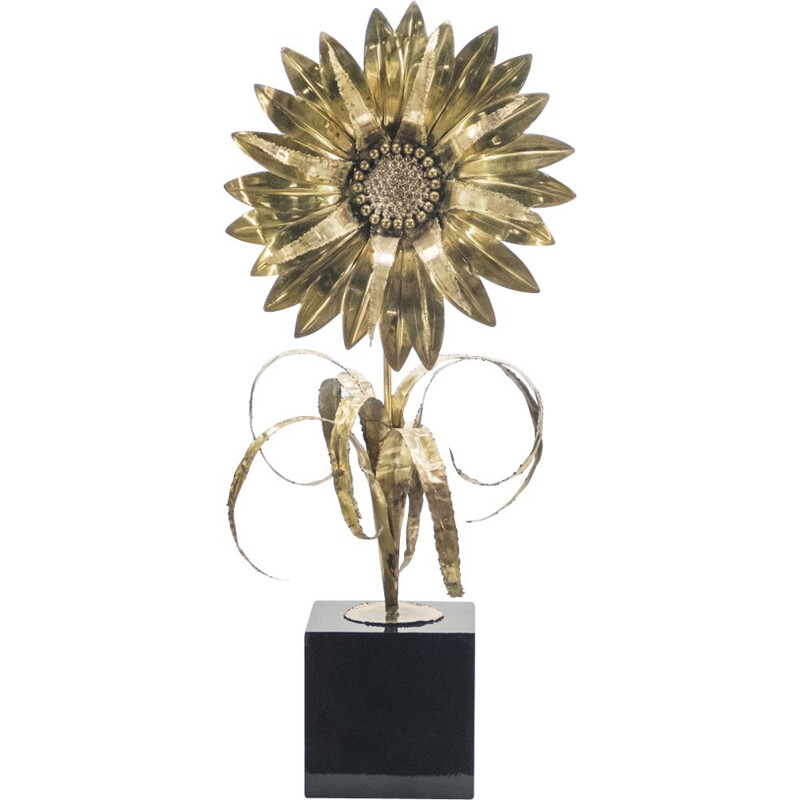 Sunflower lamp in brass by Maison Jansen