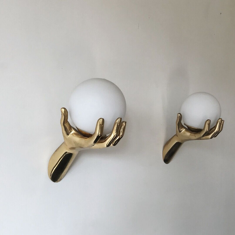 Pair of vintage surrealist wall lamps by the Arlus House