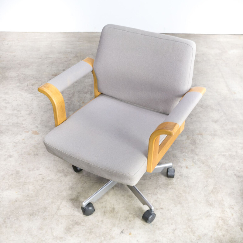 Vintage Rud Thygesen and Johnny Sørensen swivel desk chair for Magnus Olesen