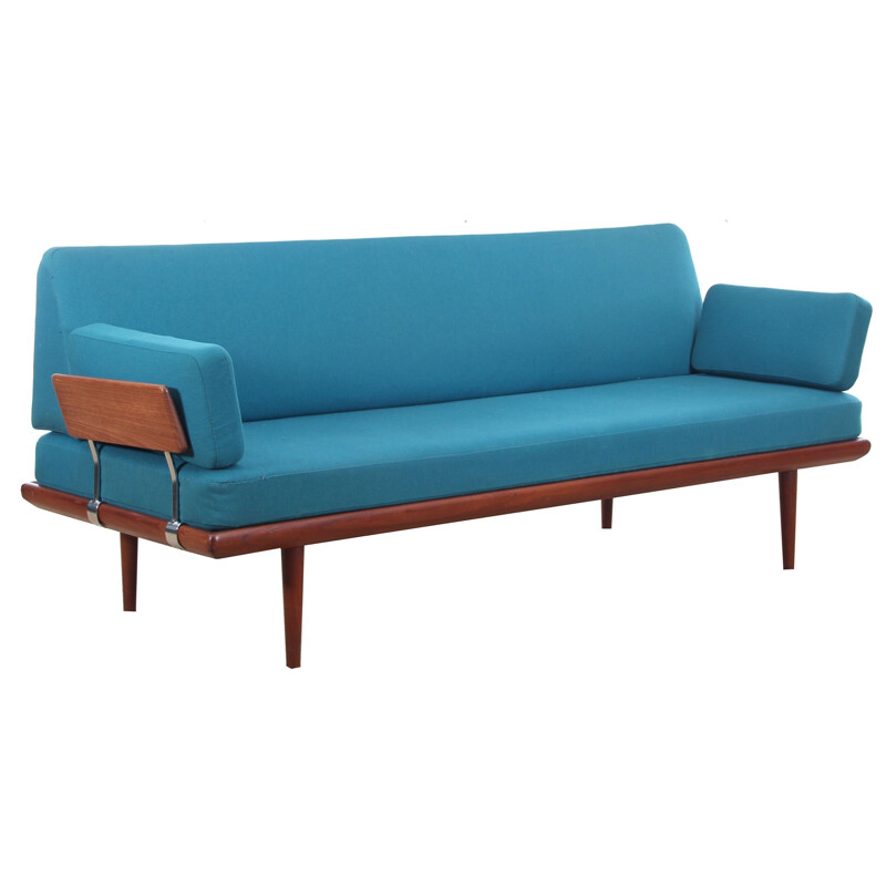 Minerva vintage daybed in blue fabric