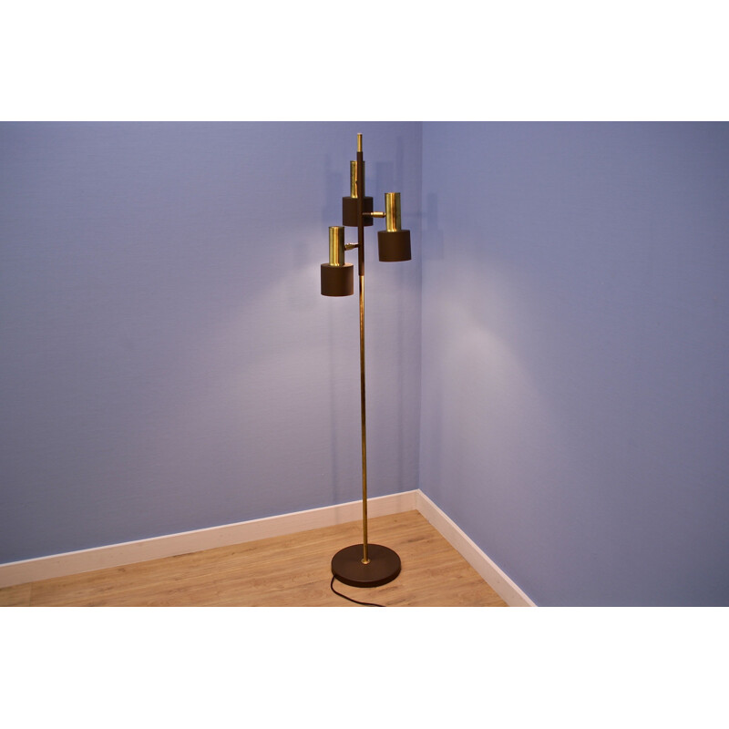 Vintage floorlamp in brass by Koch & Lowy