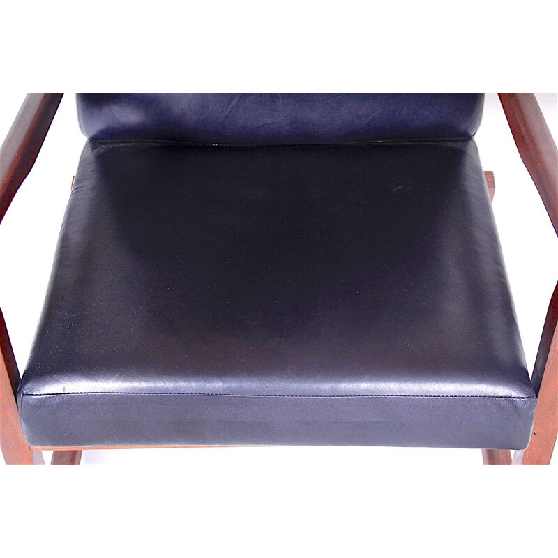 Vintage rocking-chair in goatskin