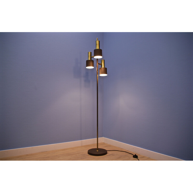 Vintage floorlamp in brass by Koch & Lowy