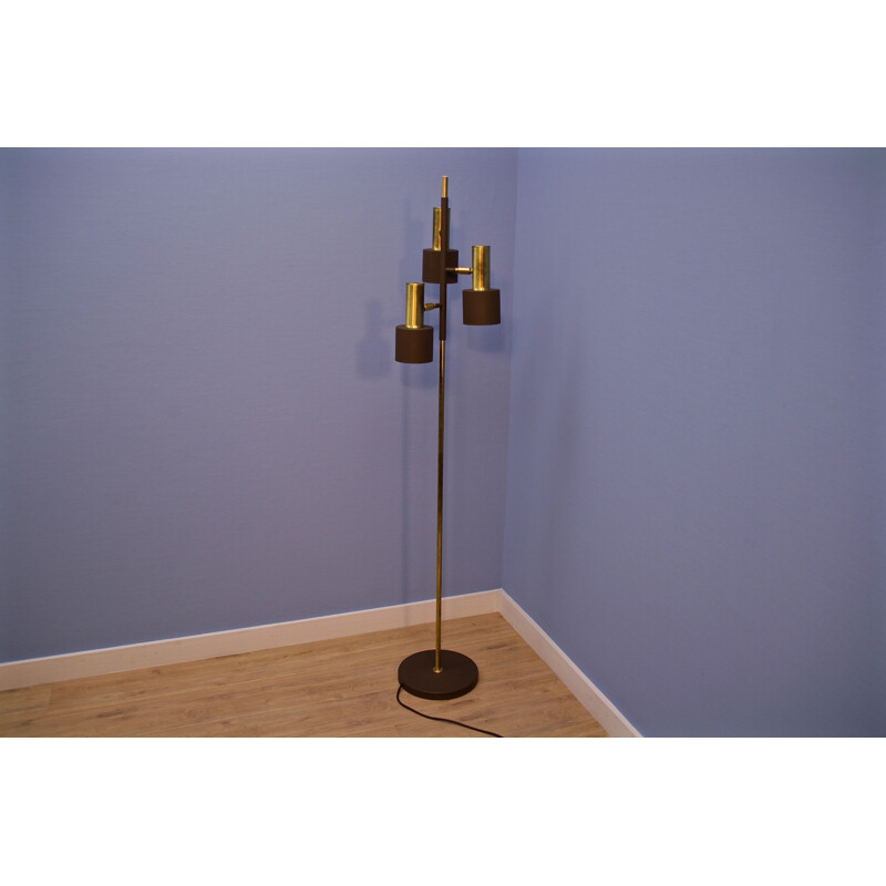 Vintage floorlamp in brass by Koch & Lowy