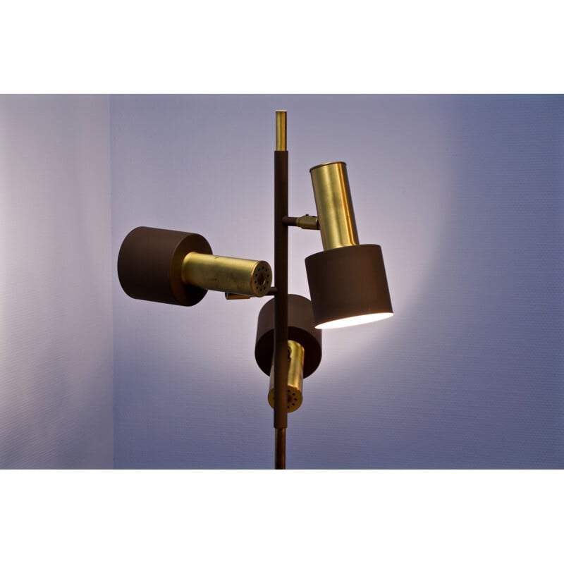 Vintage floorlamp in brass by Koch & Lowy