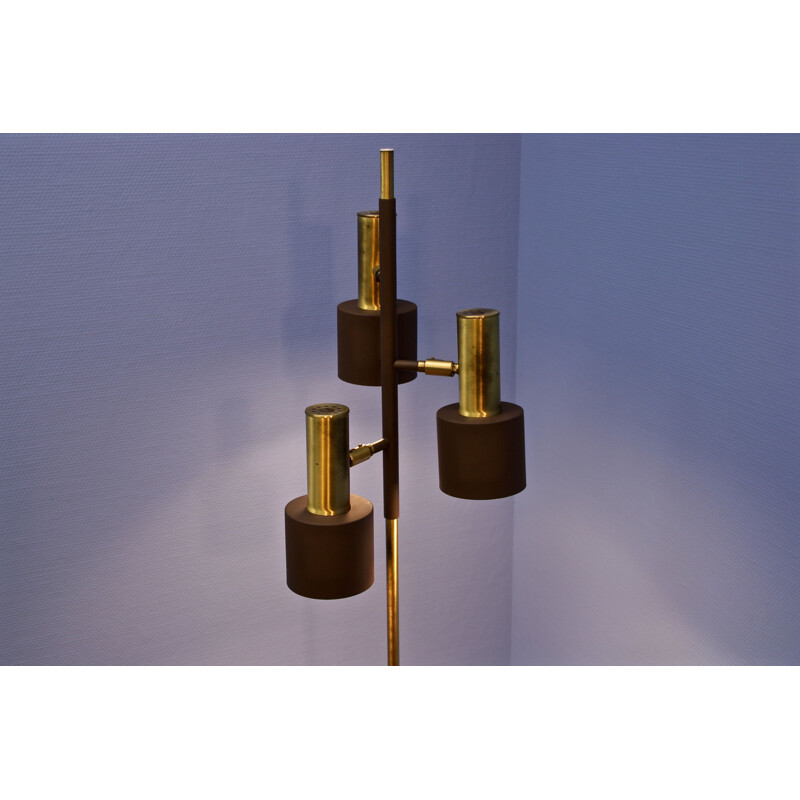 Vintage floorlamp in brass by Koch & Lowy