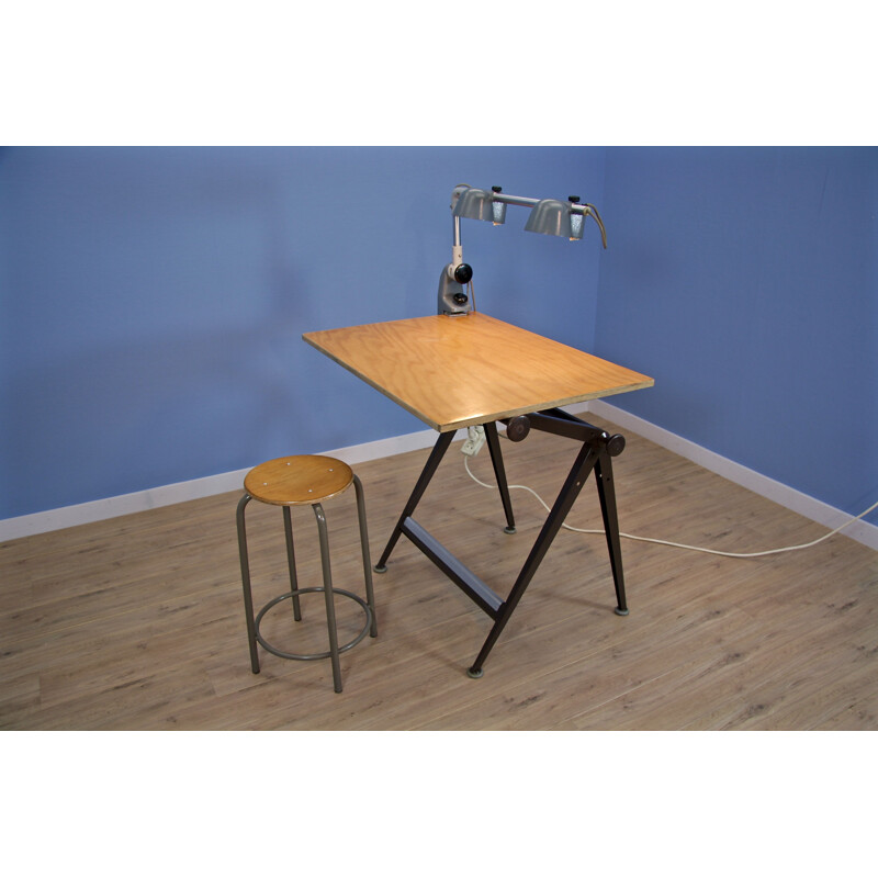 Set of vintage Reply desk for Ahrend de Cirkel in beech and metal 1960