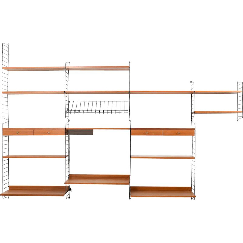 Système d'étagère vintage en teck par Kajsa et Nils Nisse