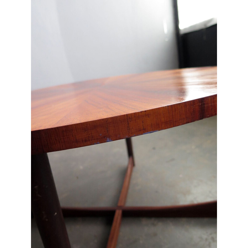 Vintage rosewood and teak round table 1960