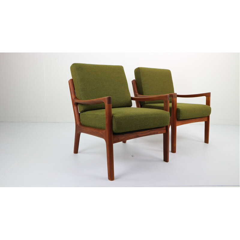 Vintage lounge chairs from Danemark by Ole Wanscher 1950s