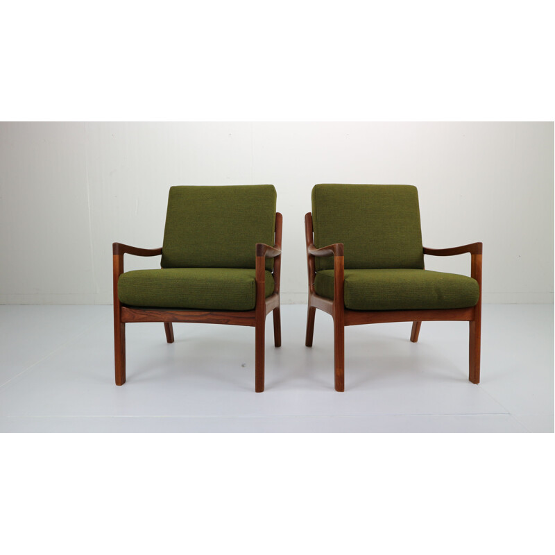 Vintage lounge chairs from Danemark by Ole Wanscher 1950s