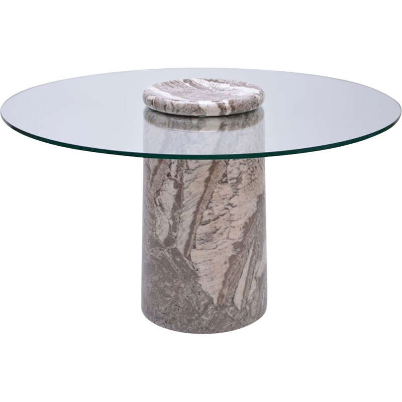 Table vintage italienne Castore pour Sorgente dei Mobili en marbre 1970