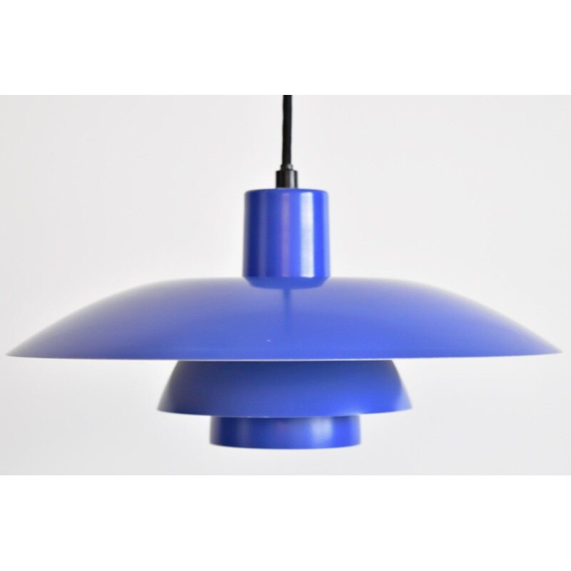 Vintage blue PH4 pendant lamp by Poul Henningsen 1950s