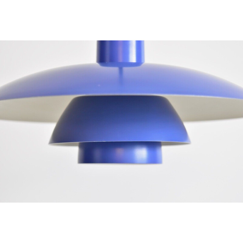 Vintage blue PH4 pendant lamp by Poul Henningsen 1950s