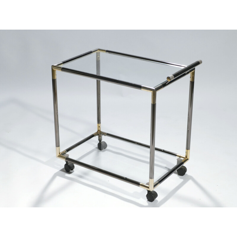 Serving trolley with brass elements 1970