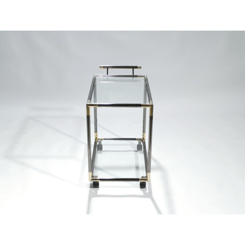 Serving trolley with brass elements 1970