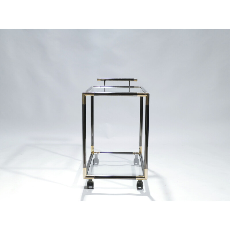 Serving trolley with brass elements 1970