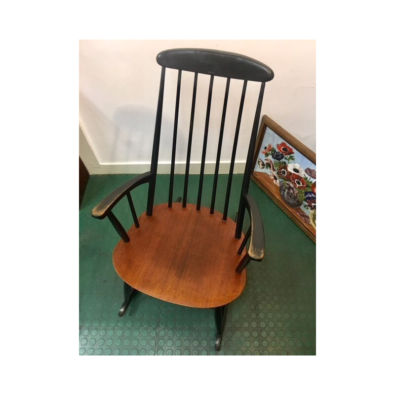 Rocking chair vintage en bois par Stol Kamnik