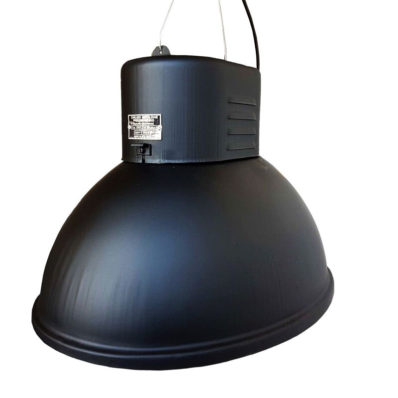 Vintage OPR-2 zwart ijzeren hanglamp 1960