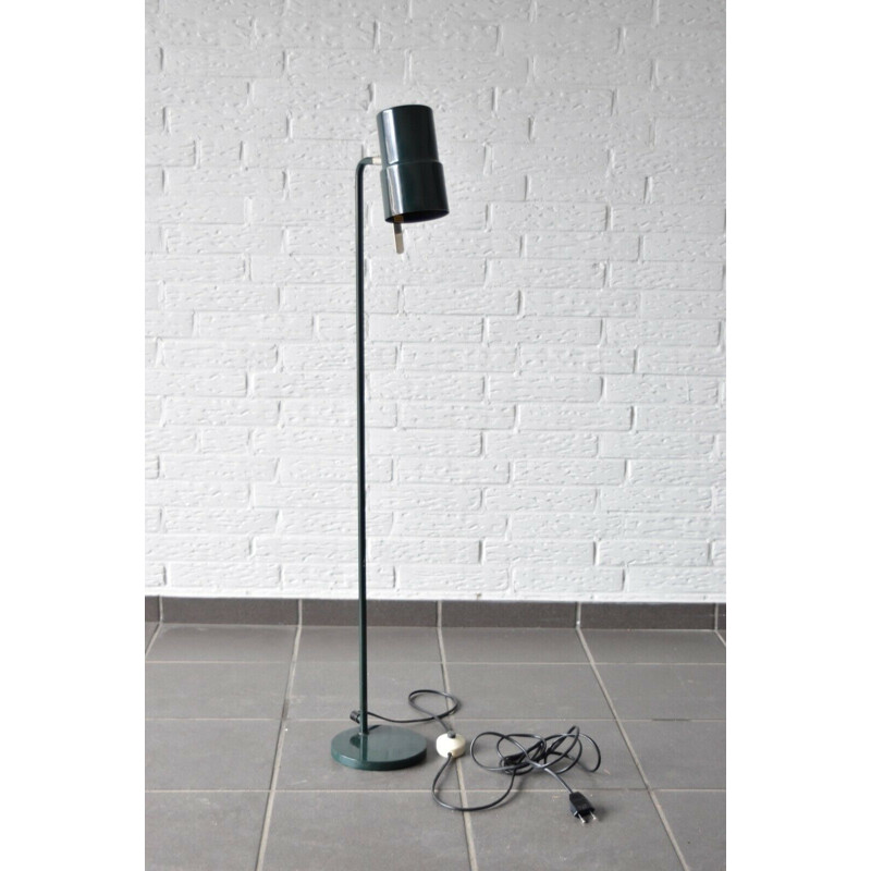 Vintage G154 floor lamp for Markaryd Sweden in green metal 1960